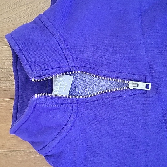 TNA Aritzia Cozy Fleece‎ Perfect Long Sleeve Quarter Zip Cropped Sweatshirt 2XS - Picture 2 of 11